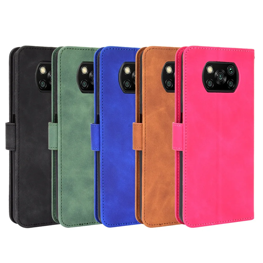 For Xiaomi Poco X3 Case Luxury Flip Skin Texture PU Leather Card Slots Wallet Case For Xiaomi Poco X3 Pro X 3 PocoX3 Phone Bags