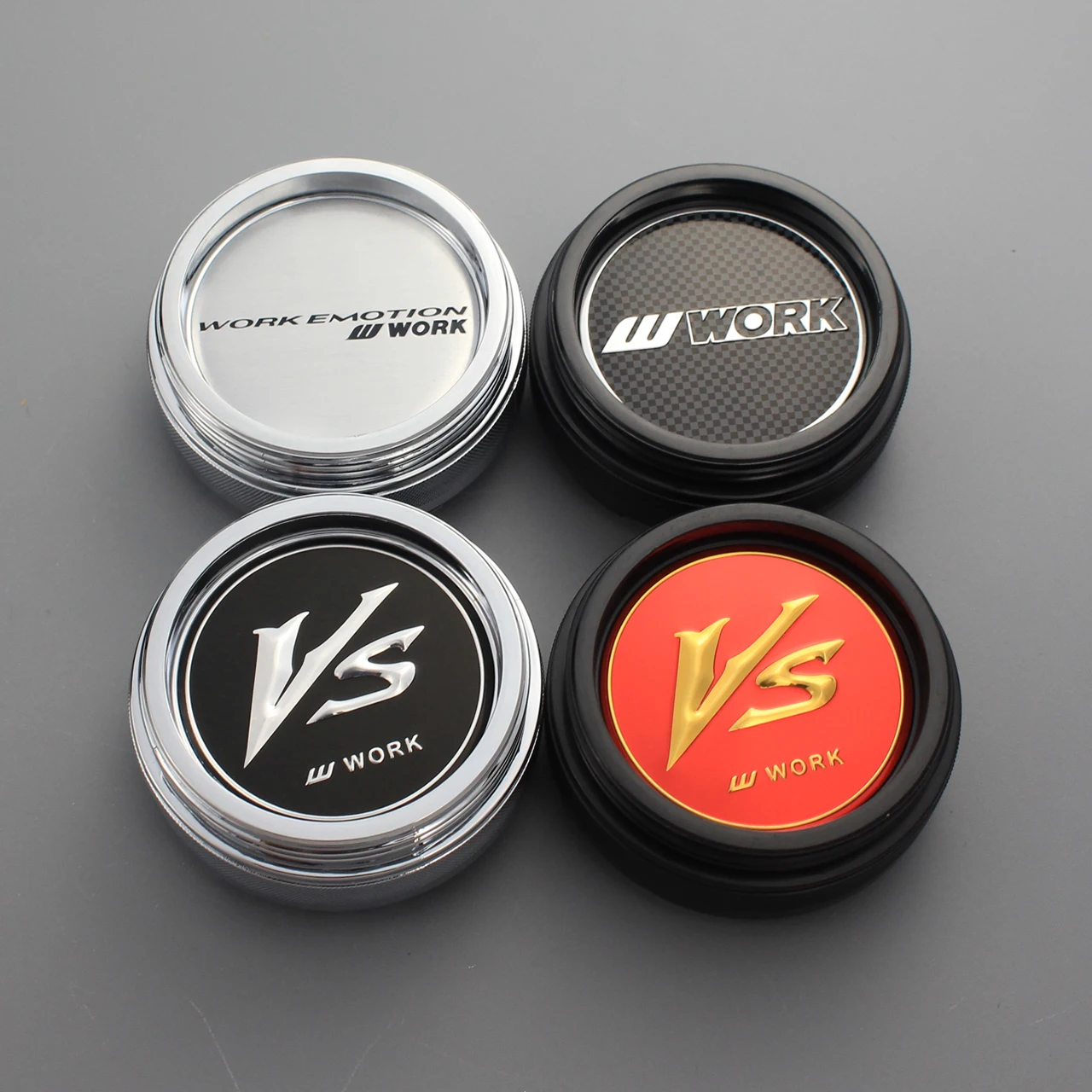 4pcs 60/56mm clip car-covers balnk cap work emotion wheel center cap vs logo emblem rims hubcaps centro tapas llantas