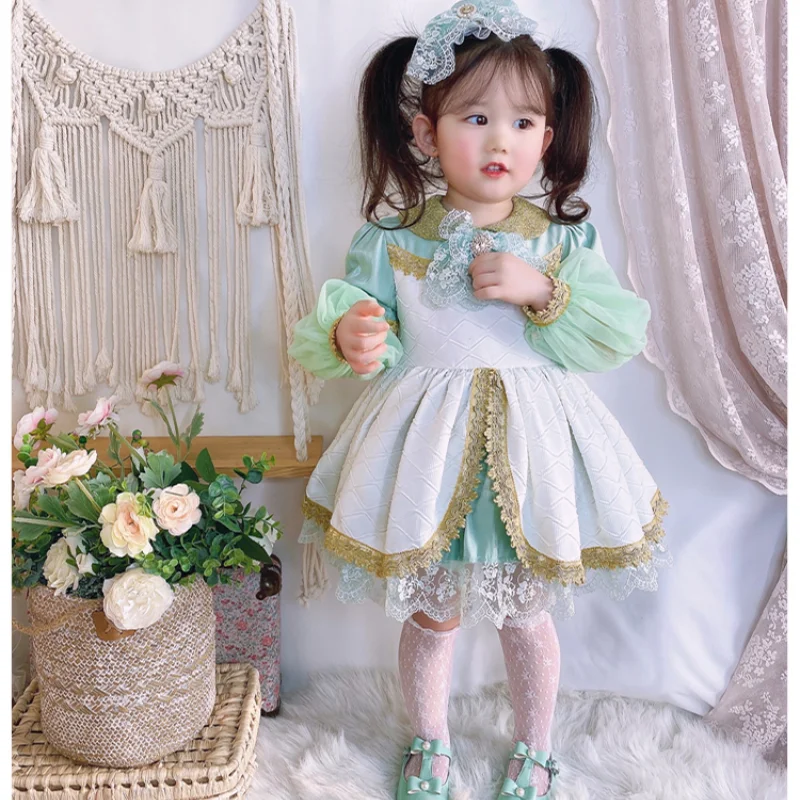 

Custom Spanish Princess Dress Girl Dress Court Wind Birthday Eid Dress Toddler Girl Christmas Outfits Kids Dresses for Girls