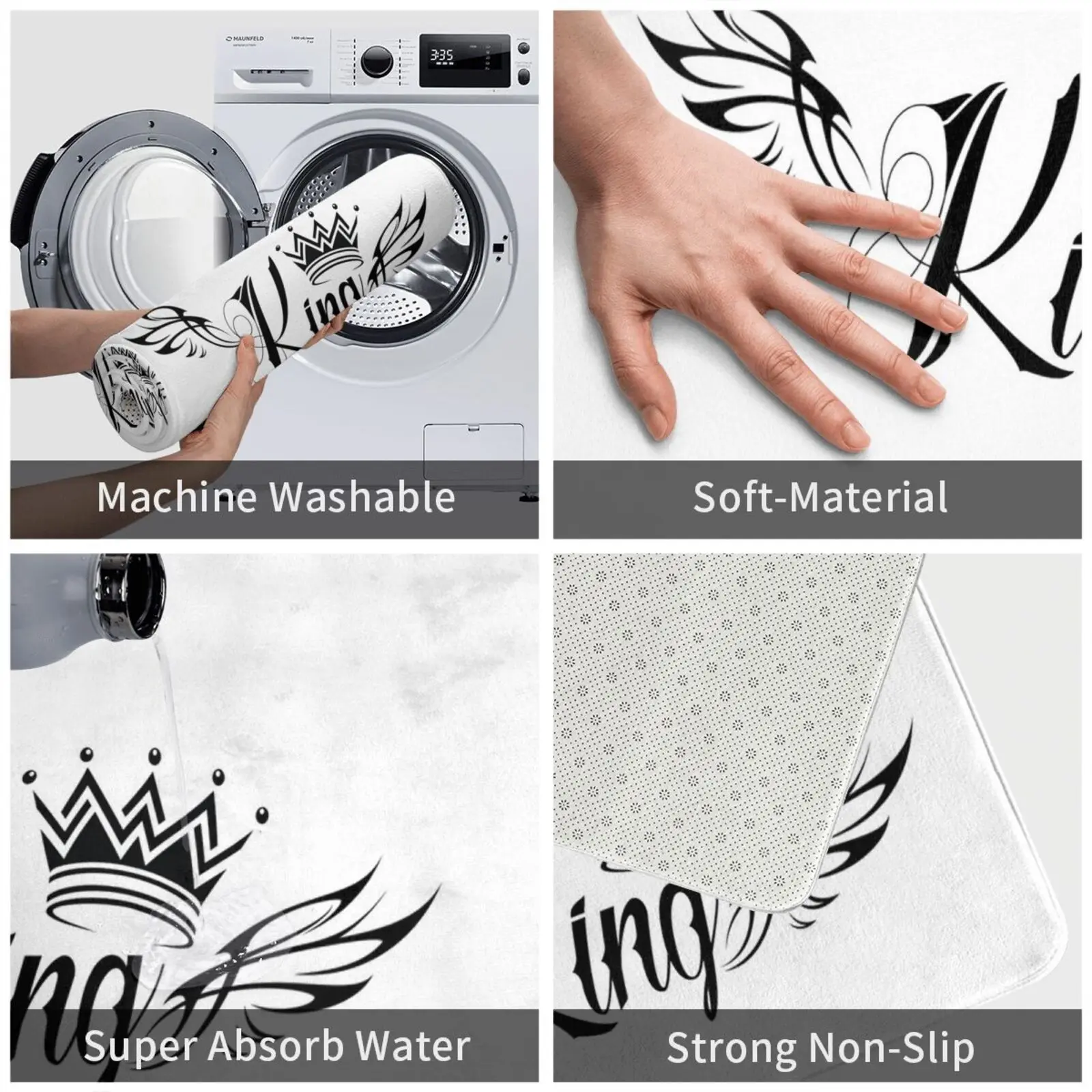 سجادة سجادة King Baby-My King وسادة ناعمة ما هو القصة ملكي أنت زوجي وملكتي طفلي