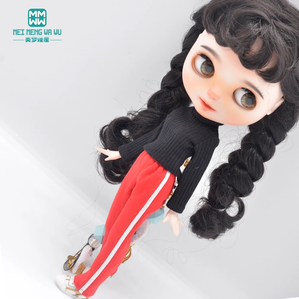 NEU 28-30cm Blyth Kleidung Azone OB22 OB24 Spielzeug Puppenzubehör Rollkragenpullover, Jogginghose, Schuhe – Detail 12