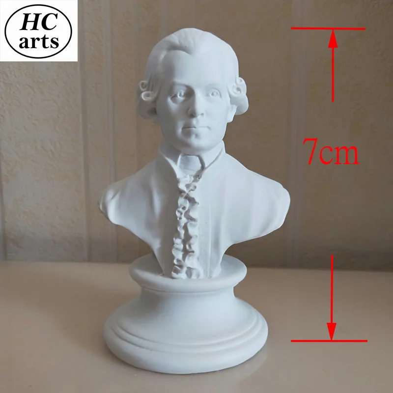 موزارت-رأس جبس من الراتينج المقلد لشخصية أوروبية ، ديكور سطح المكتب ، لوازم رسم فنية ، 7 سنتيمتر #2