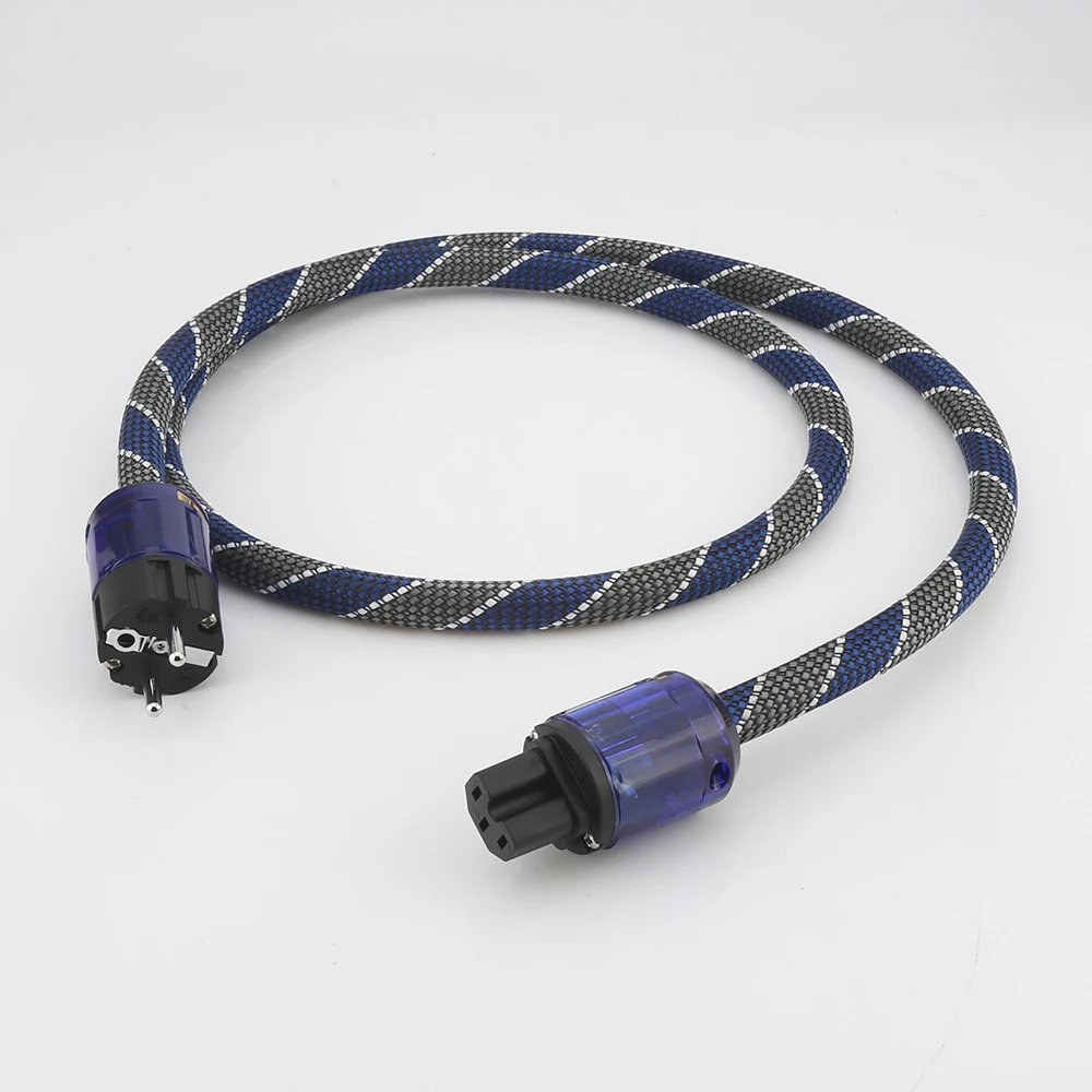 Audiocrast P110เงิน Audiophile AC Power Cable Power EXTENSION Cable HIFI HI END Schuko US