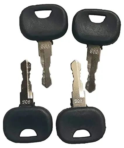 

4 Ignition Keys 606 10221073 for John Deere Liebherr Track Loader Dozer Models