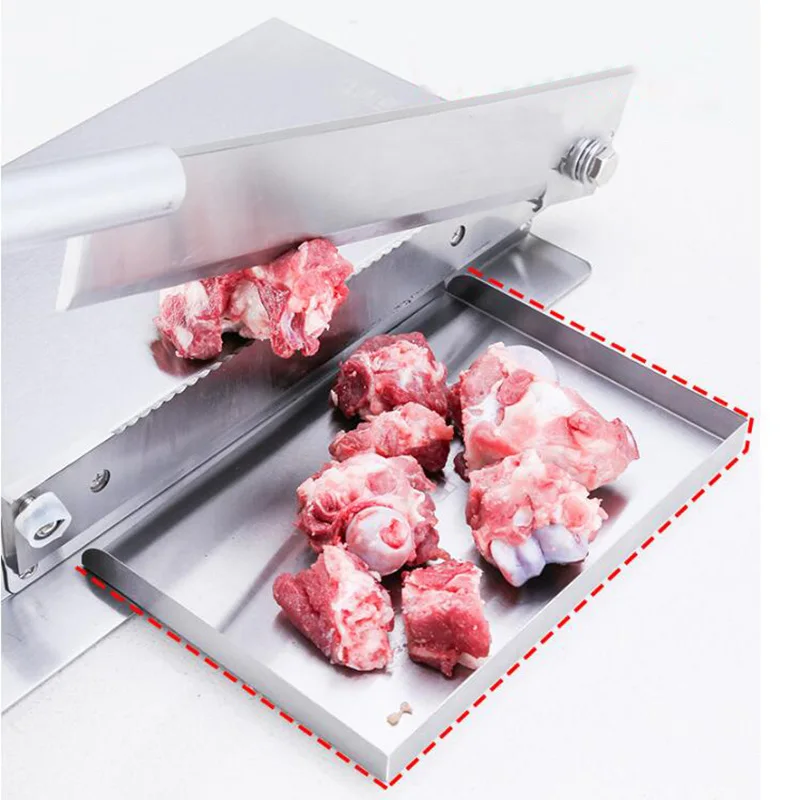 16 Polegada multifunções cortador de osso máquina família comercial slicer manual da cozinha aço inoxidável carne slicer