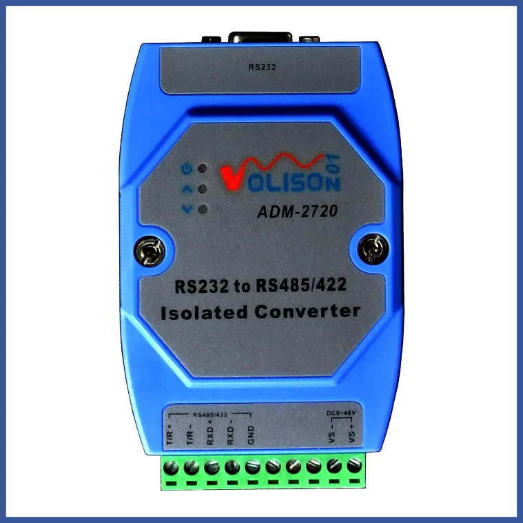 Convertitore isolato da RS232 a RS485 convertitore attivo da RS232 a RS485 installazione su guida di protezione contro i fulmini
