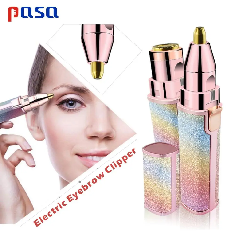 Electric Eyebrow Trimmer 2-in-1 Shaving Device Epilator Makeup Painless Eye Brow Mini Shaver Razors Portable Facial