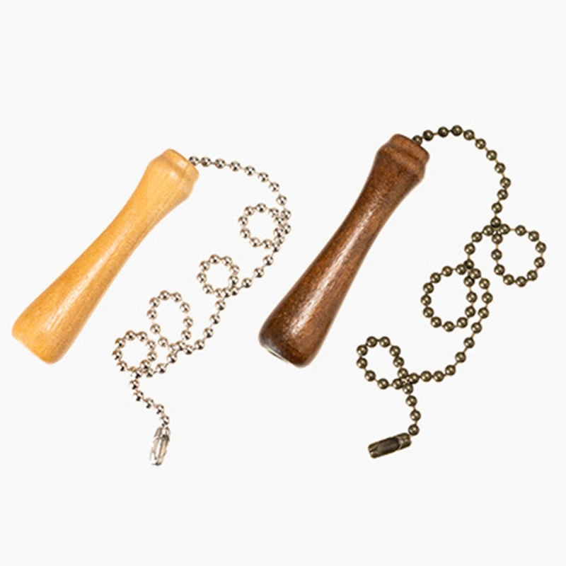 Corrente de ventilador de teto de madeira, pingente extensão para lâmpada de teto, ventilador de teto com correntes de tração, 1 peça