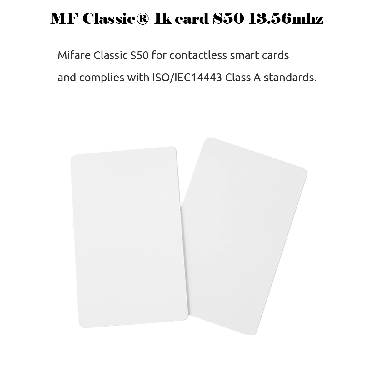 Cartes RFID MIFARE Classic 1K 13,56 MHz - Lot De 100 Cartes NFC Contrôle D'Accès