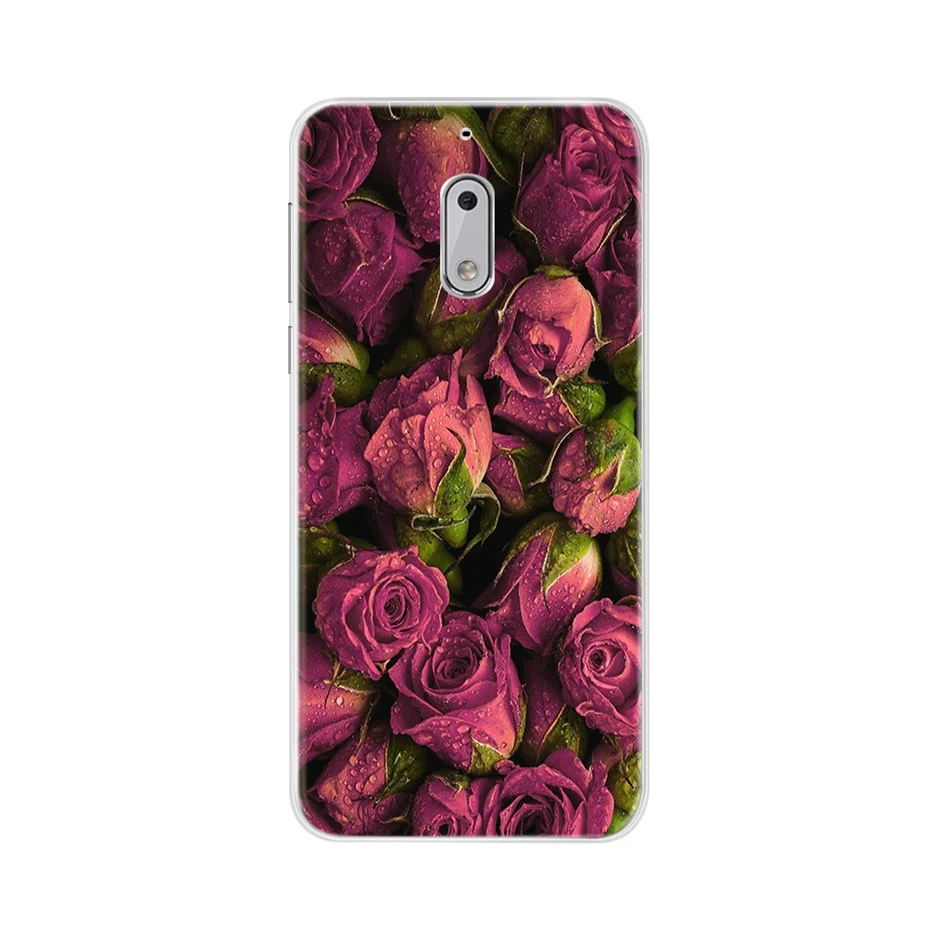 노키아 6 커버 실리콘 소프트 TPU Fundas 케이스, 노키아 6 TA-1033 TA-1021 뒷면 커버 귀여운 코크 노키아 6 전화 범퍼