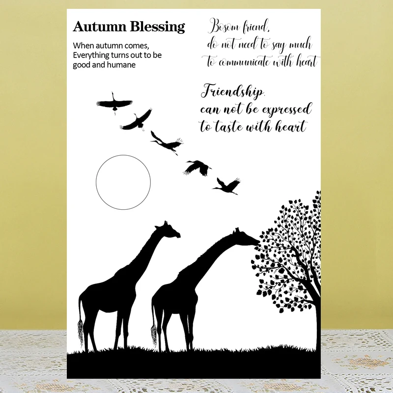 AZSG Autumn Blessing Clear Stamps/Seal For DIY Scrapbooking Card Making Album Decorative Silicone Stamp Craft