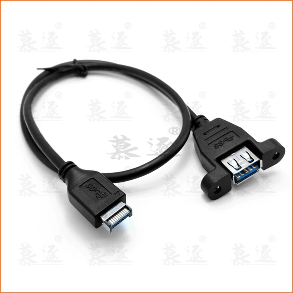 50cm USB 3.1 type-c Front Panel male to USB 3.0 Type A Female Extension Cable Panel Mount W/ screw for Desktop asus motherboard