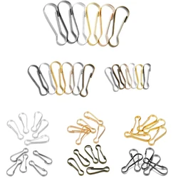 100Pcs/Lot Metal Spring Hooks Purse Snap Clip Gourd Buckle Connector For DIY Lanyard Zipper Pull ID Card Keychain Findings
