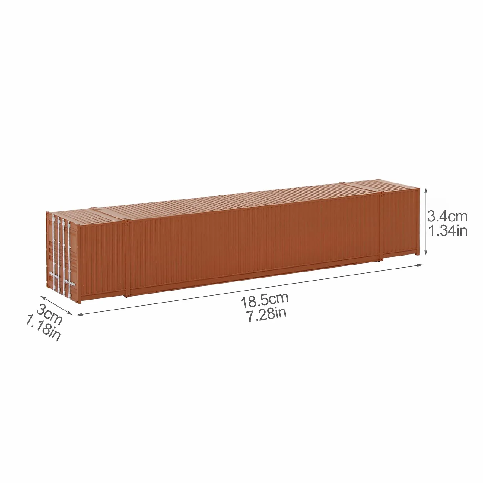 9pcs HO Scale 1:87 53ft Blank Shipping Container Model Trains 53' Cargo Box No Print Pure Color C8753