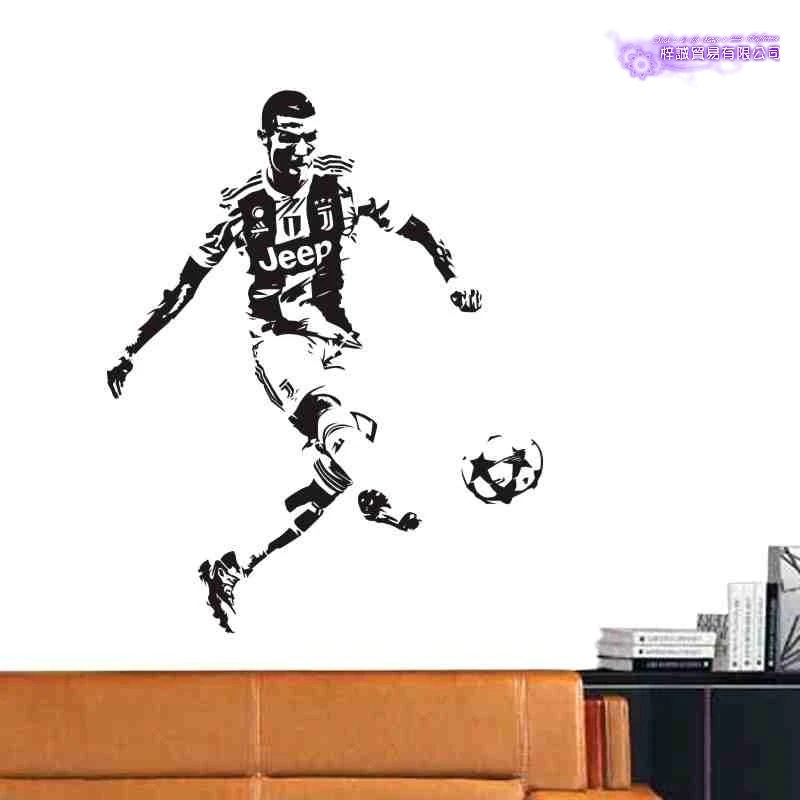 Football Player Wall Sticker Sports Decal Kids Room Decoration Posters Vinyl  Car Soccer Player Decal