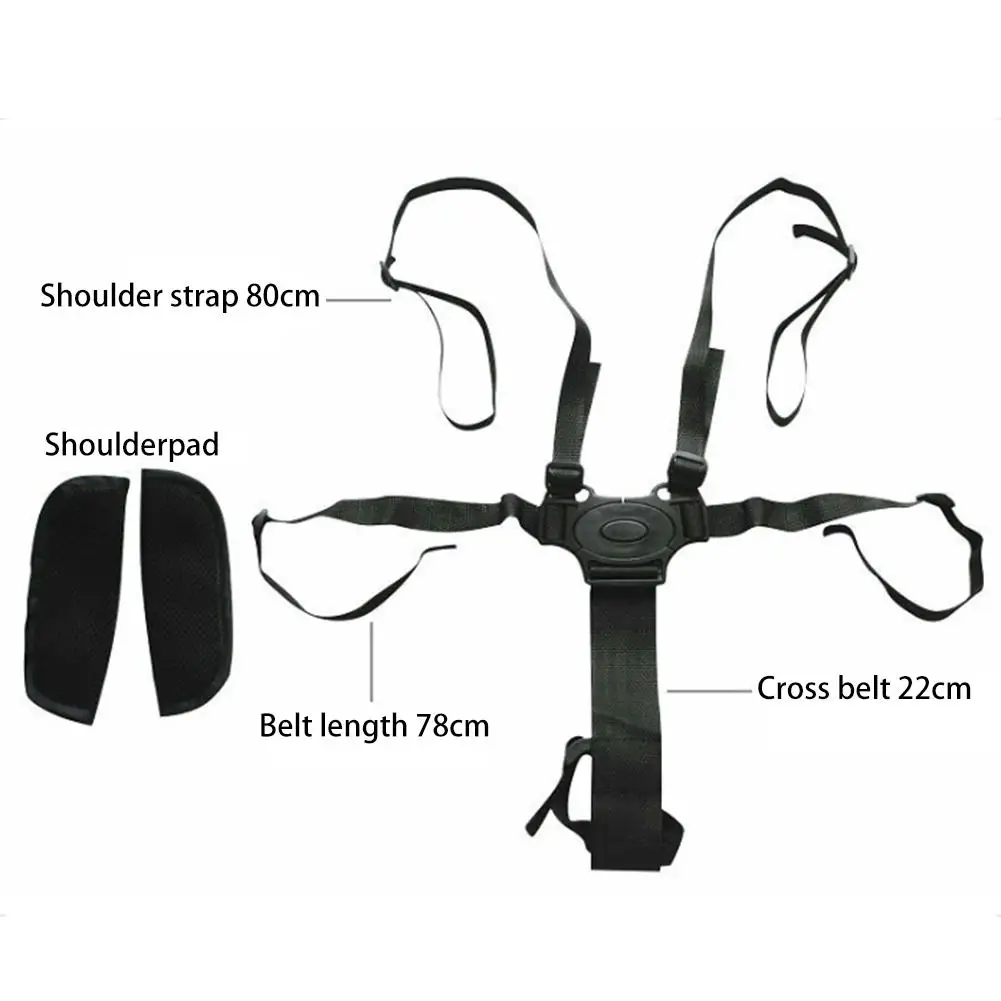 Ceinture de sécurité à cinq points pour enfants, poussette pour bébé, chaise à manger, ceinture de Protection, sangle Tricycle, chariot, ceinture de sécurité sûre et Durable, en Stock