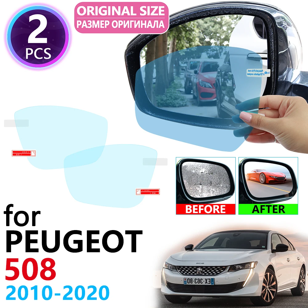 for Peugeot 508 508sw 508GT RXH 2010~2020 Full Cover Rainproof Anti Fog Film Rearview Mirror Accessories 2012 2015 2016 2017