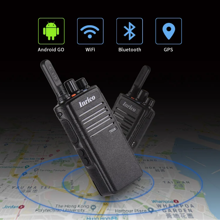 Imagem -03 - Walkie Talkie sem Fio Bluetooth Rádio de Longo Alcance Interfone Android 50km Zello App Rádio 4g Poc T522a Gps Inlina-t522a