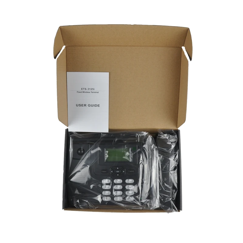 GSM Fixed Wireless Phone FWP Sim Card And ETS-3125i Desk Cordless Telephone Set with FM Radio