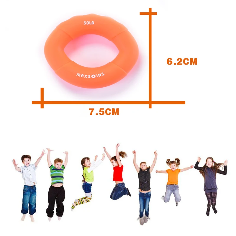 Home Exercise Hand Grip Muscle Power for Children Carpal Expander Rubber Exerciser Finger Gripper Ring Gym Anti Stress Child