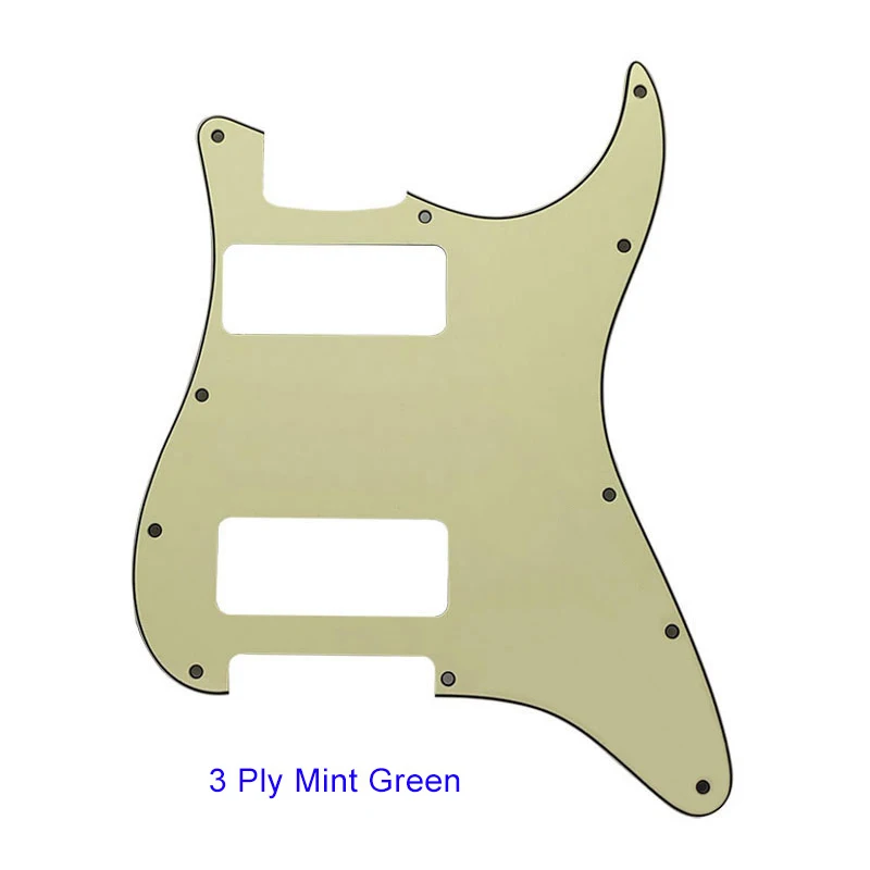 Fei Man Great Quality Guitar Parts For US 11 Screw Holes Strat Guitar Pickguard Blank With 2 P90 Humbuckers Multiple Colors