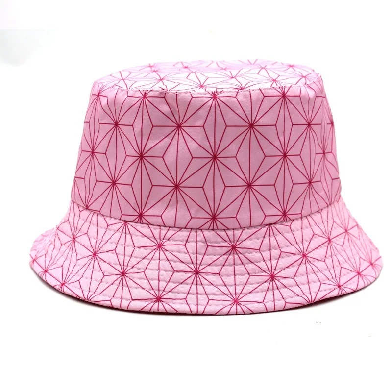 2024 new Demon Slayer Bucket Hat Reversible Two Sides Bob Panama Caps for Girls Boys Japanese Anime Woman Fisherman Hats Sunhat