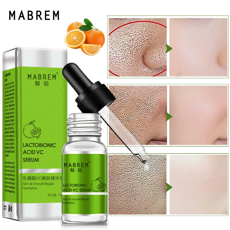 MABREM Lactobionic Acid VC Tender Serum Effectively Removes Keratin And Blackhead Repair Serum Face Ance Shrinking Pore Care