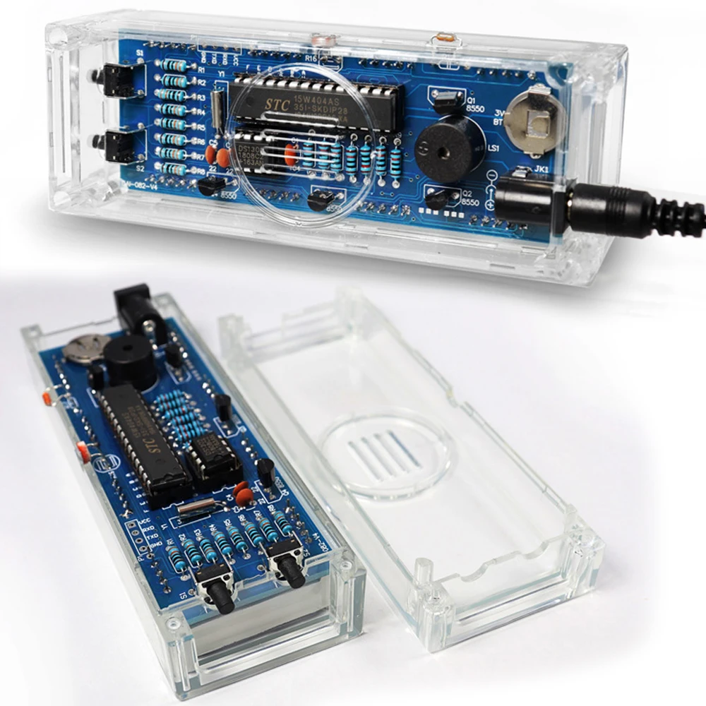 Temperatura do Tubo Digital Despertador Kit, Kit Eletrônico, DIY, Kit Eletrônico, de Solda, Submarino Circuito, DIY, Semana Display, 51MCU, DS1302