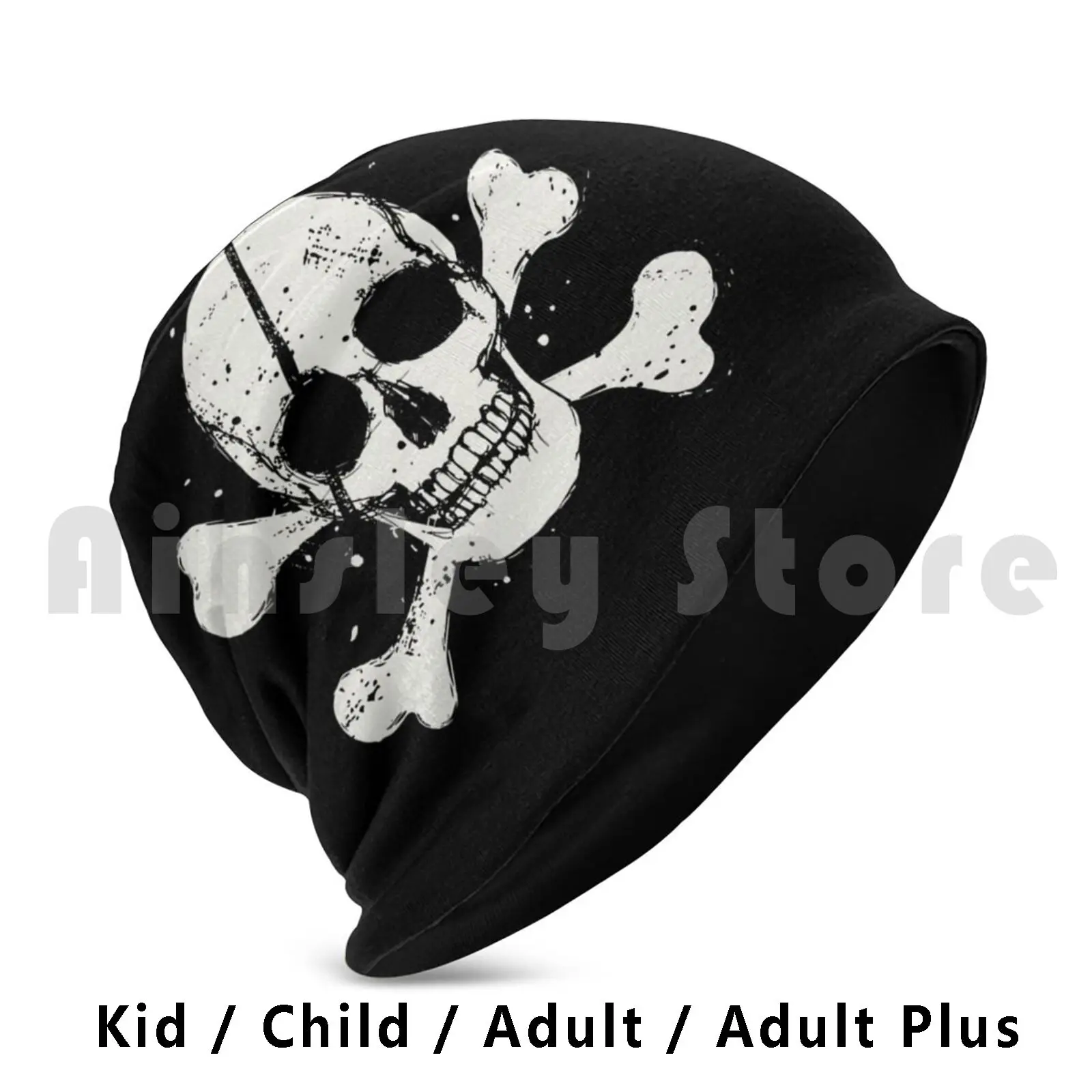 Jolly Roger Pirate Flag Skull & Crossbones Beanies Pullover Cap Comfortable Beanie Jolly Roger Pirate Skull Skull And