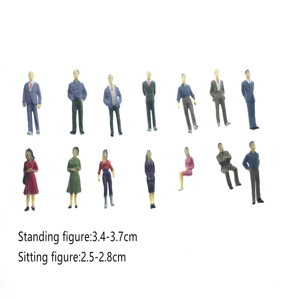 

Weijingmodel 100 Model People Figures Passenegers Train Scenery 1:50 O Scale Mixed Color Pose