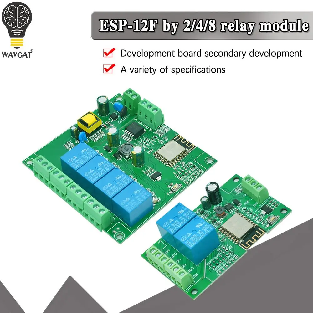 ESP8266 bezprzewodowy moduł przekaźnika WIFI 2/4/8 kanałowy ESP-12F Wifi płytka rozwojowa AC/DC 5 V/7-28 V/5-80 V zasilacz dla Arduino