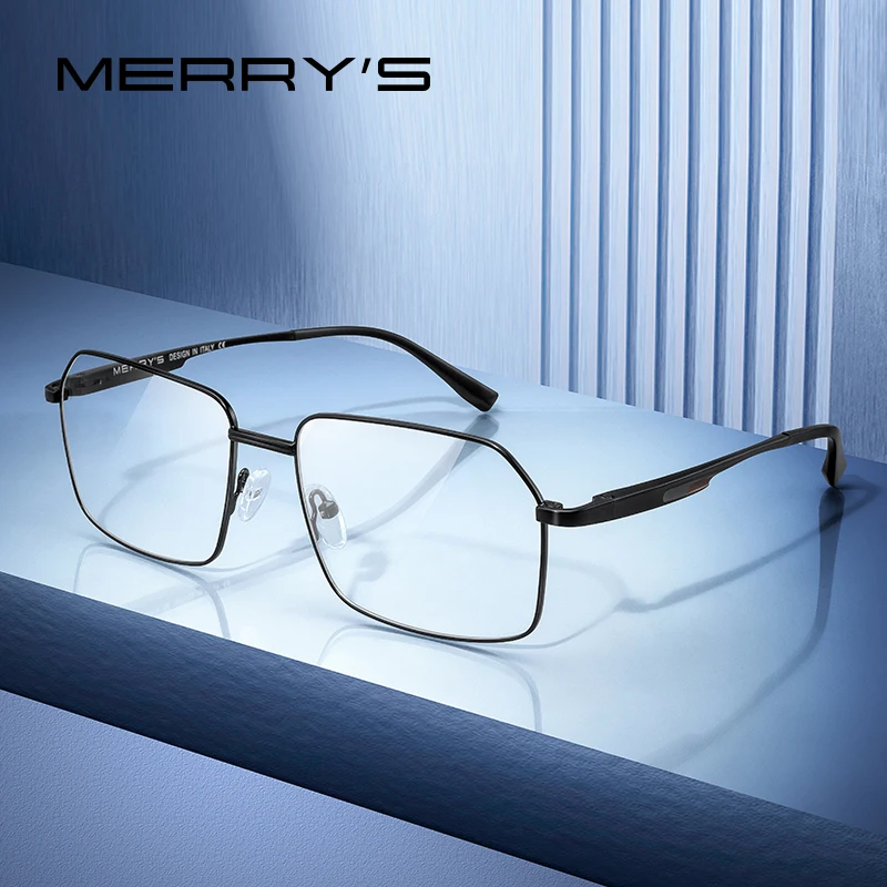 MERRYS DESIGN Men Classic Glasses Frames Luxury Rectangle Glasses Frame Optical Eyewear S2215