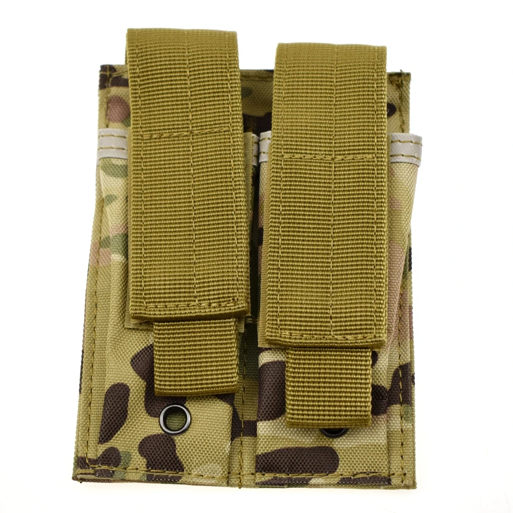 Taktische MOLLE 9mm Mag Pouch Pistole Magazin Halter Für Platte Träger Weste Doppel Ladegerät Beutel Jagd und Ausrüstung Zubehör