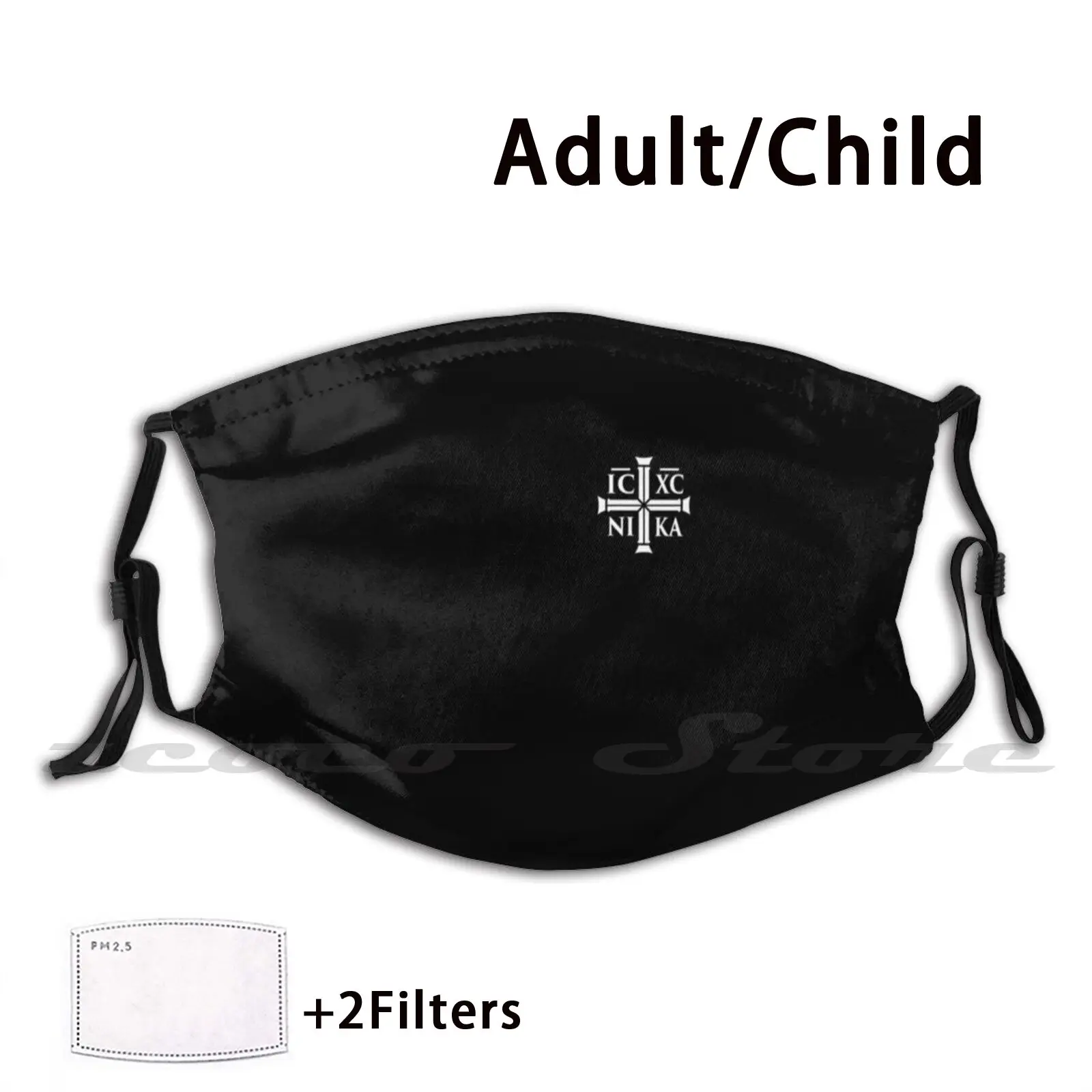 Piccolo Xc Nika - Christian Eastern ortodosso modello personalizzato filtro lavabile Pm2.5 maschera per bambini adulti Xc Nika greco ortodosso orientale