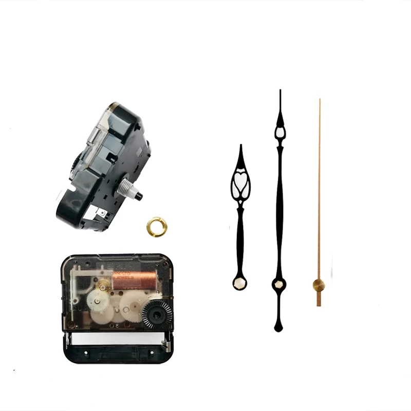 حركة صامتة SKP 44704P البلاستيك حركة الاجتياح ساعة ملحق مع الأيدي السوداء 20 # كوارتز ساعة يمكنك تصميم واجهتها بنفسك أطقم