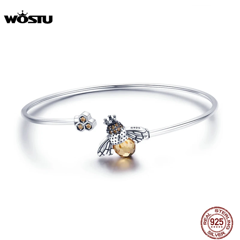 

Женский браслет-цепочка с пчелами из серебра 925 пробы, Подарочная бижутерия CQB104