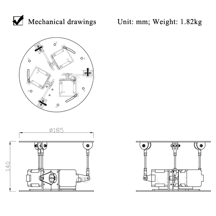 400g load Automatic Level Meter Stm32 Automatic Leveling Device Drag And Teach Button Control Full Closed Loop Control Imu