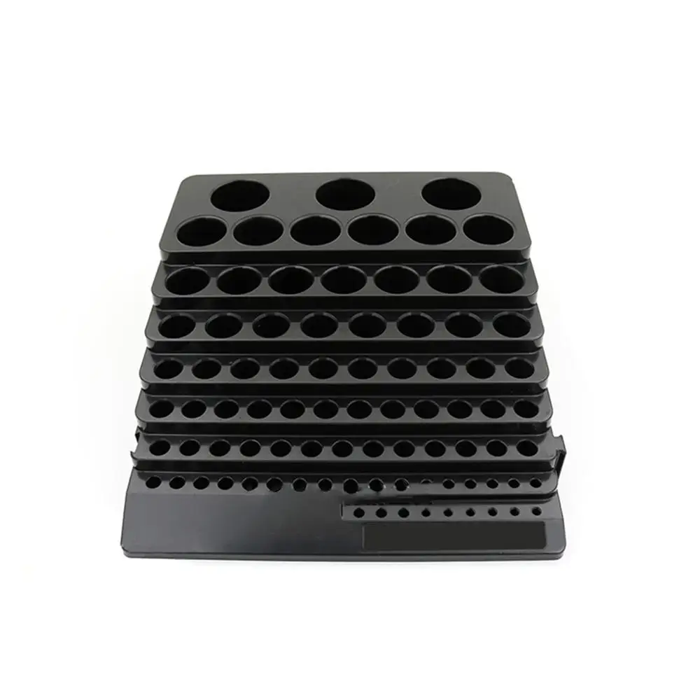 Black Drill Bit Storage Box Milling Cutter Drill Finishing Holder Organizer for Case Box for Home DIY Woodworking Use Supplies