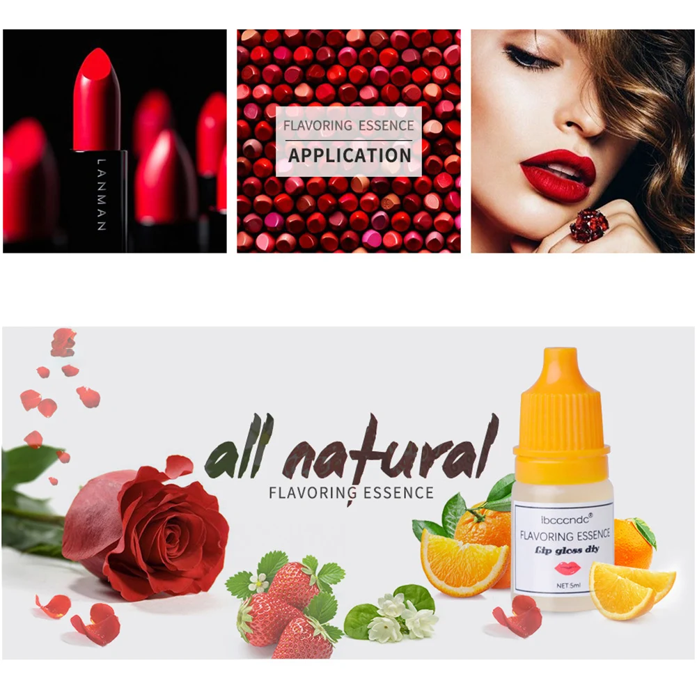 6pcs DIY Lipstick Essence Handmade Candle Flavoring Essence Lip Gloss Cream Lipstick Colorant With Natural Flavors Fragrance