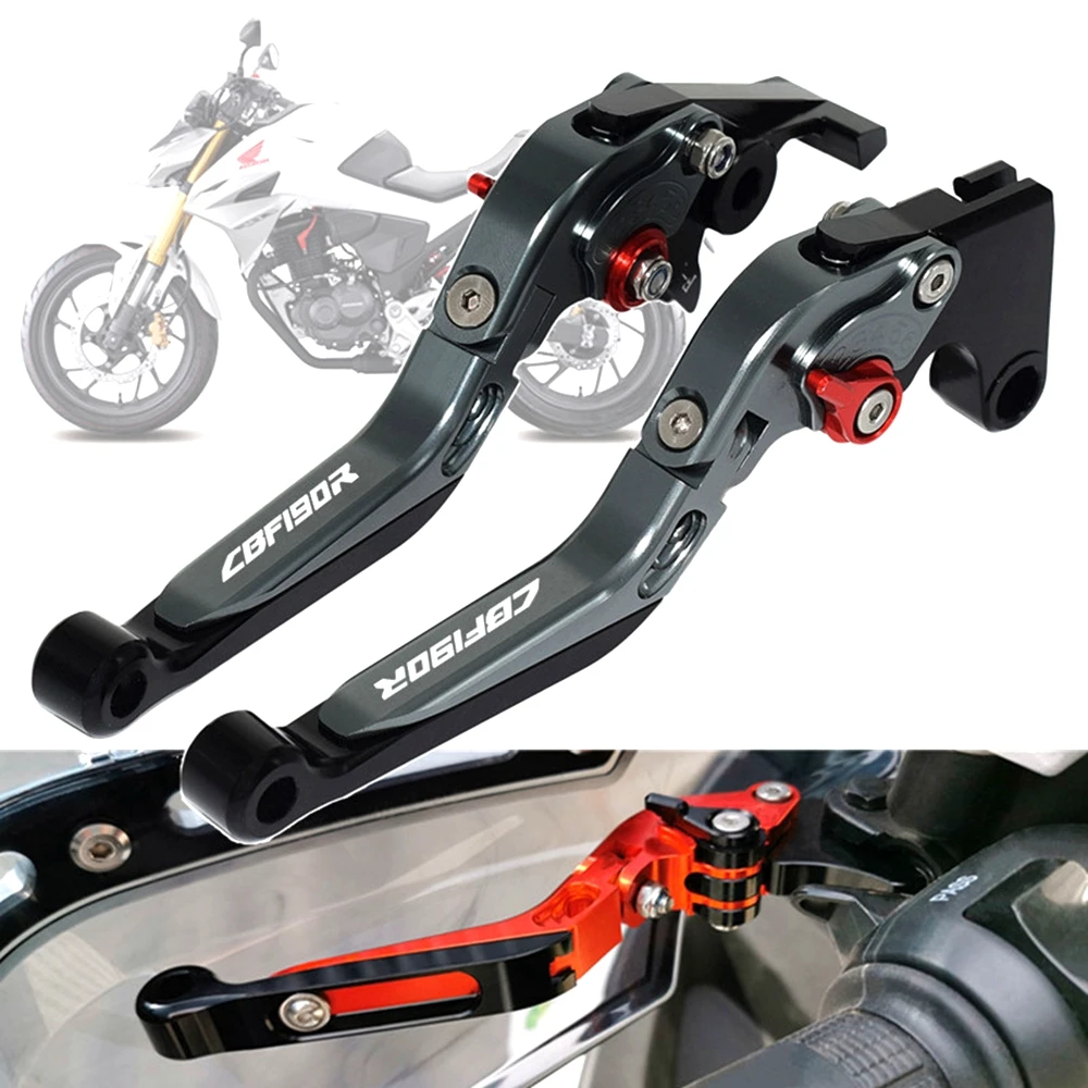 For Honda CBF190R CB190R CBR190 CNC Aluminum Adjustable Foldable Extending Brake Clutch Levers Grip Motorcycle Accessories