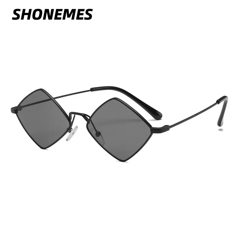 

SHONEMES Rhombic Sunglasses Retro Steampunk Shades Metal Frame Outdoor UV400 Sun Glasses for Men Women