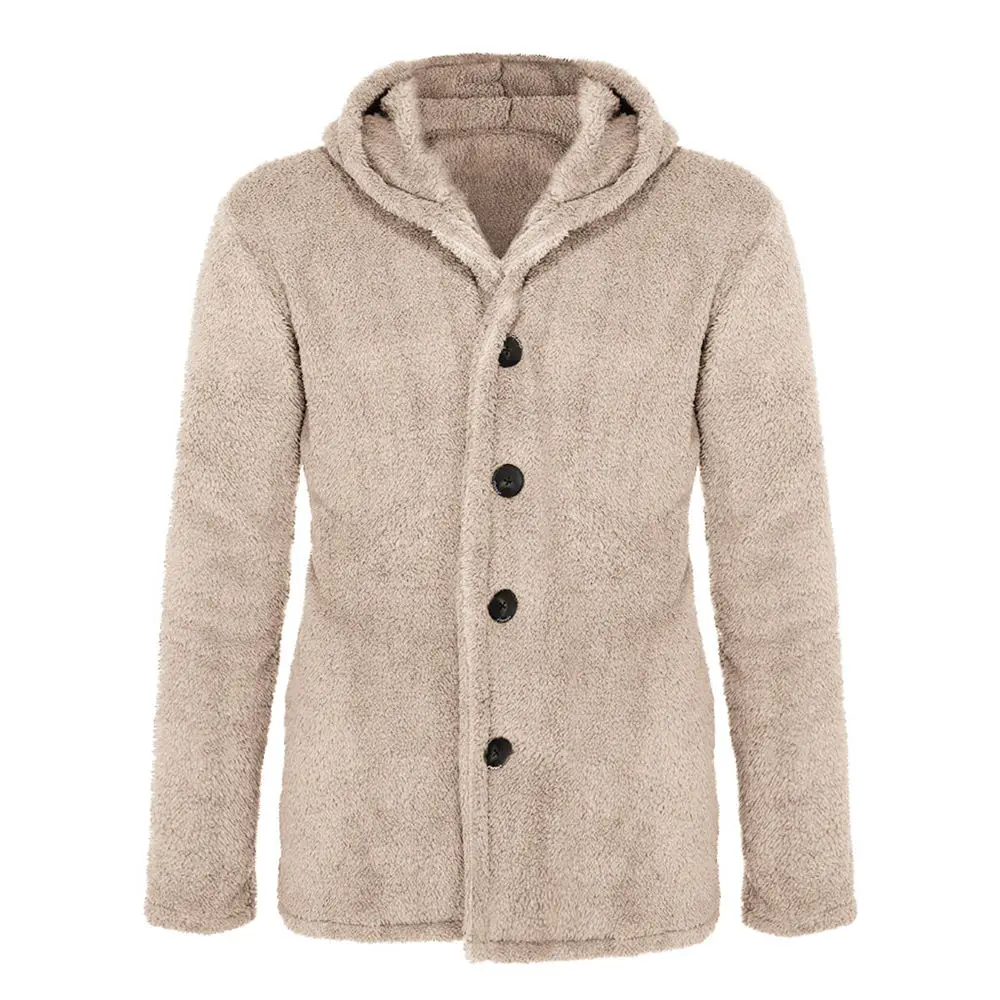 Cardigan unissex de pelúcia, plus size 3XL, jaqueta fofa com capuz, inverno quente streetwear, primavera sherpa suéteres