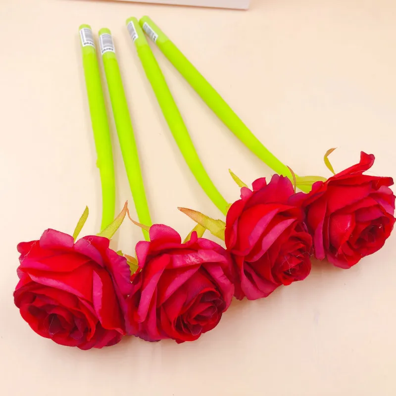 16PCS Rose Neutral Pen Upgraded Red Rose Gel Pens Kawaii School Supplies Stationery