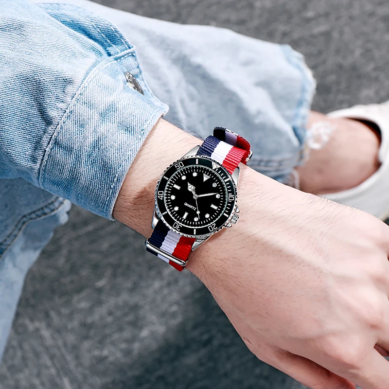 Diver Style Watch with Japan Movement and Rotating Bezel