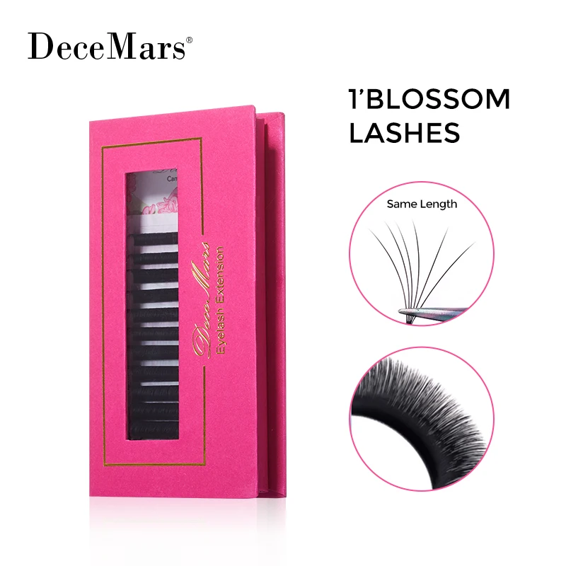 2 cases/lot False Individual Fan Volume Lashes Blossom Eyelash Extension Bloom 3D Mink Magnetic Camellia Eyelashes Extensions