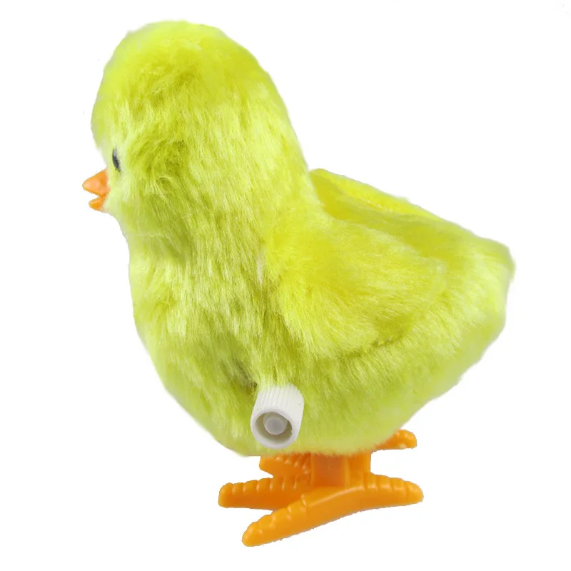 Süße gelbe Wind Up Küken Huhn Puppe Plüsch hüpfendes Küken Actionfigur Baby Kinder Spielzeug kleines Geschenk
