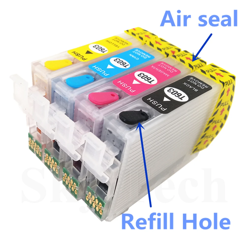 Refill ink kit for epson 603xl 603 Refillable Cartridge With arc chip for epson XP-2100/XP-2105/XP-3100/XP-3105/XP-4100/XP-4105