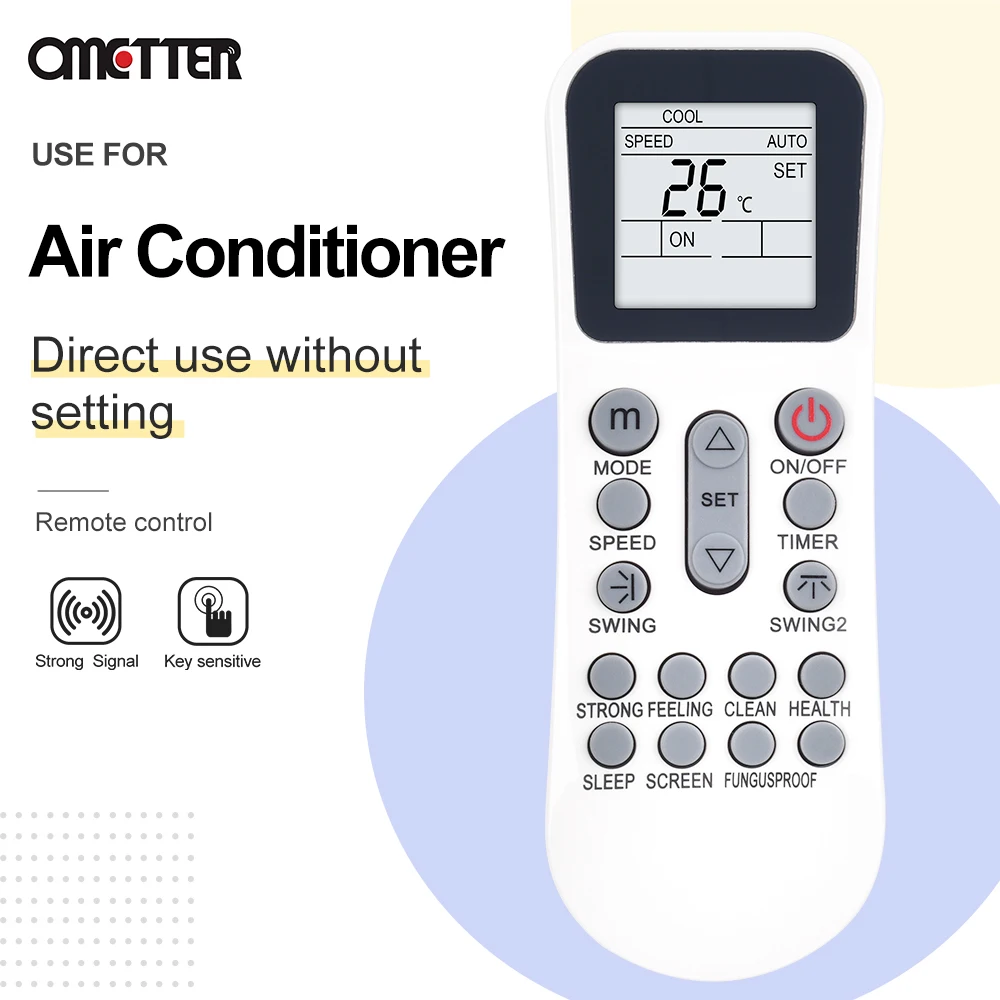 Nova Adequado para שלט למזגן אלקטרה para AUX Ar Condicionado Controle Remoto YKR-K/002E 204E