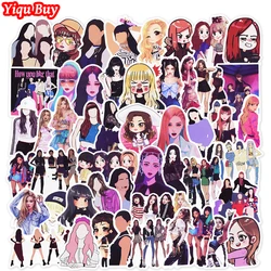 50 Pcs Korean BlakPink Fashion Idol Team Stickers for Suitcases, Skateboards, Motorcycles, Laptops Waterproof Graffiti Sticker