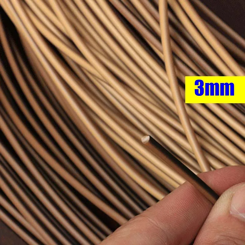 10 Meters Round Gradient PE Synthetic Rattan Rope Material For Weaving Crafts Knit Repair Chair Hanging Basket 2.5mm 3mm 4.5mm